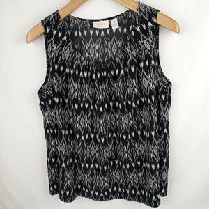 Chico's Tribal Aztec Print Sleeveless Blouse Size 2